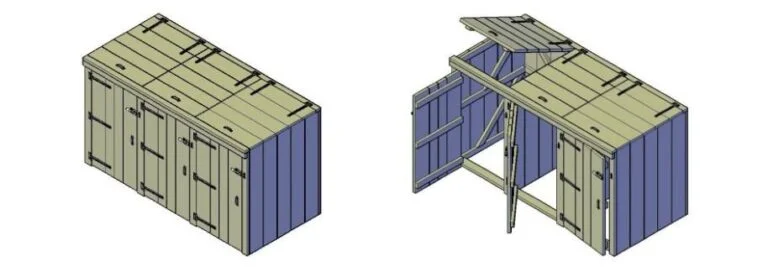 container ombouw maken van hout