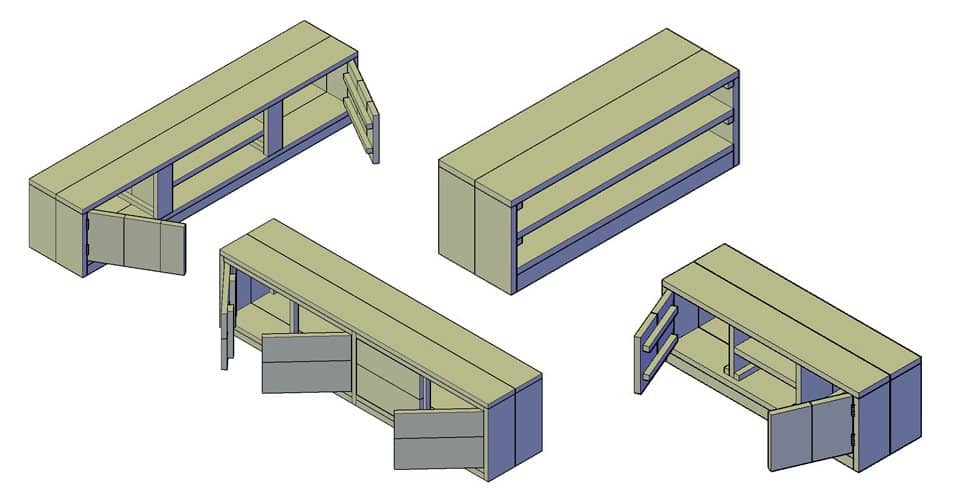 bouwtekening tv meubel